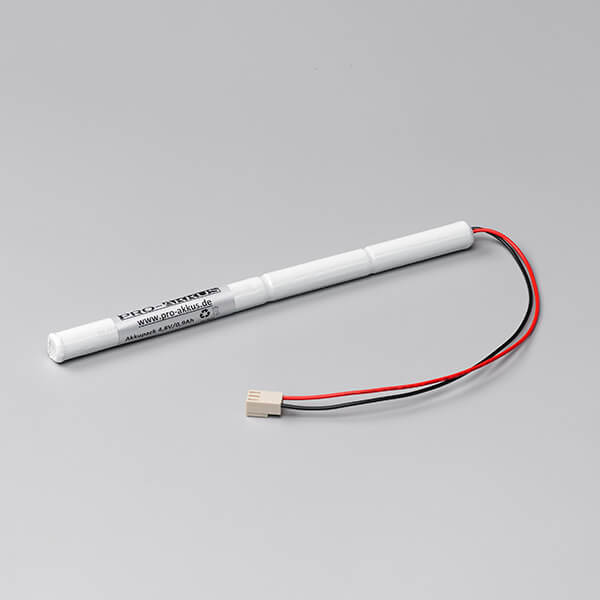 NiMh Notbeleuchtung Akku 4,8V / 900mAh (0,9Ah), L4x1 Stab mit Kabel und Stecker online bei pro-akkus kaufen