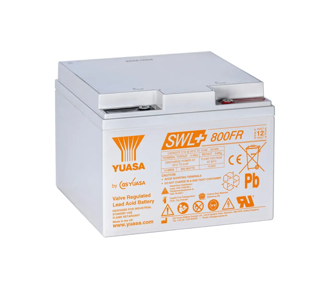Yuasa SWL+800FR 12V 25Ah AGM-VRLA Akku