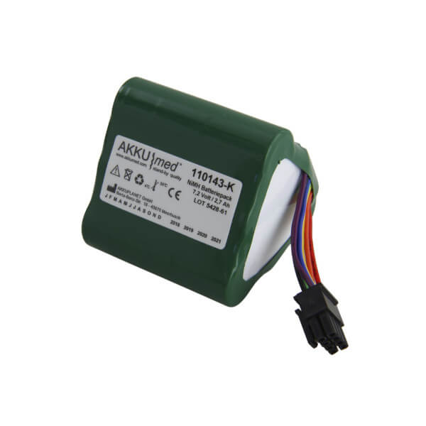 NiMh Ersatzakku 7,2V | 2,7Ah, passend für Alaris Infusionspumpe CC, GH, PK, GS, Tiva online bei pro-akkus kaufen