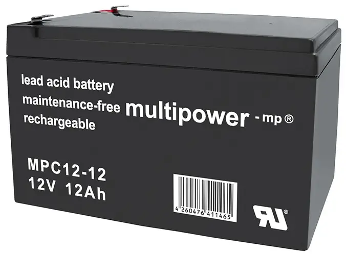 Multipower MPC12-12 | 12V 12Ah Blei-Vlies (AGM) Akku zyklenfest online bei pro-akkus kaufen