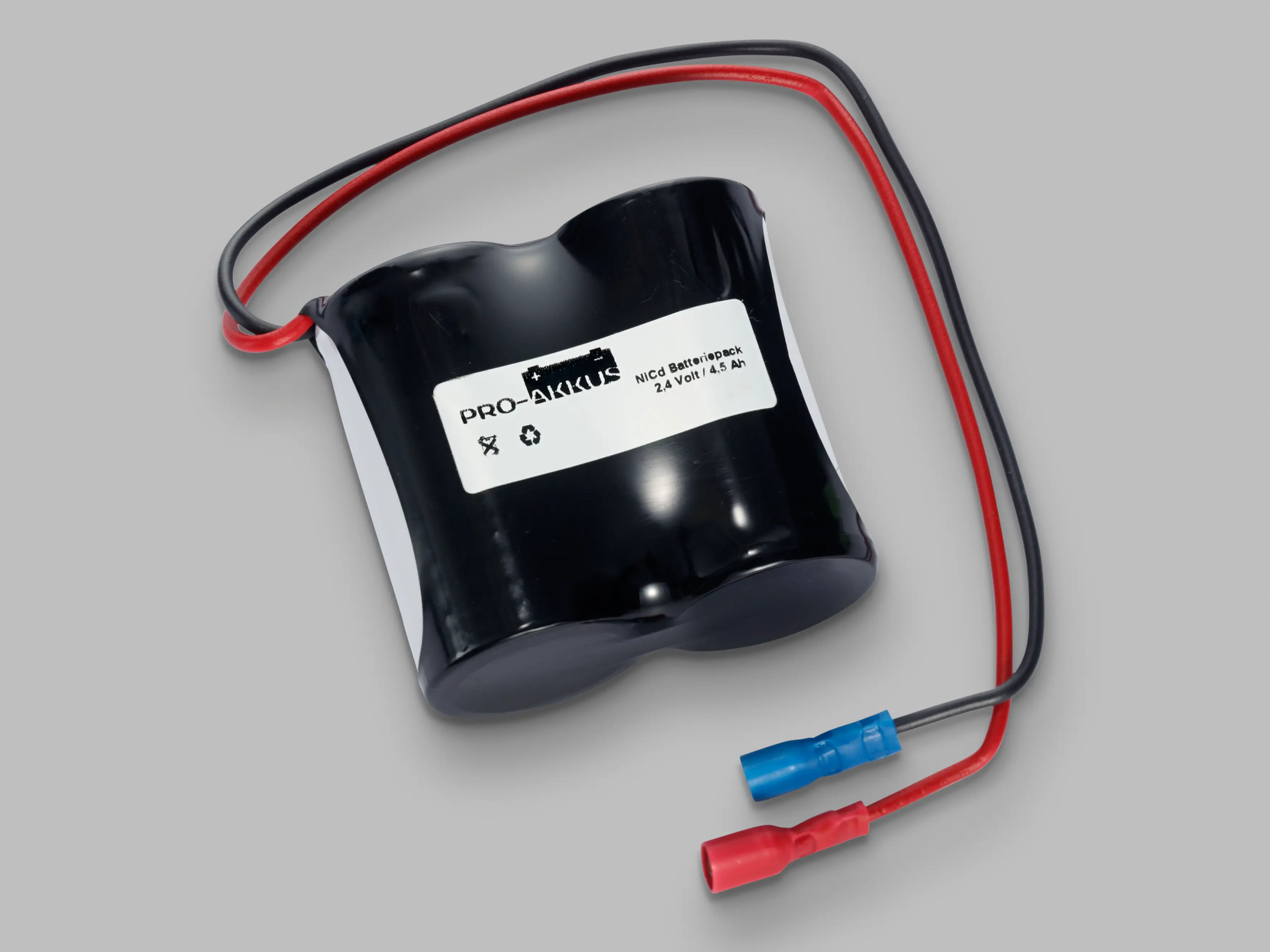 NiCd Notbeleuchtung Akku 2,4V / 4500mAh, Reihe mit Fastonbuchse vollisoliert online bei pro-akkus kaufen