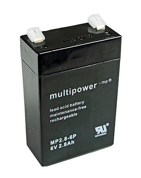 Multipower MP2.8-6P 6V 2,8Ah Blei-Akku / AGM Batterie Multipower MP2.8-6P 6V 2,8Ah Blei-Akku / AGM Batterie