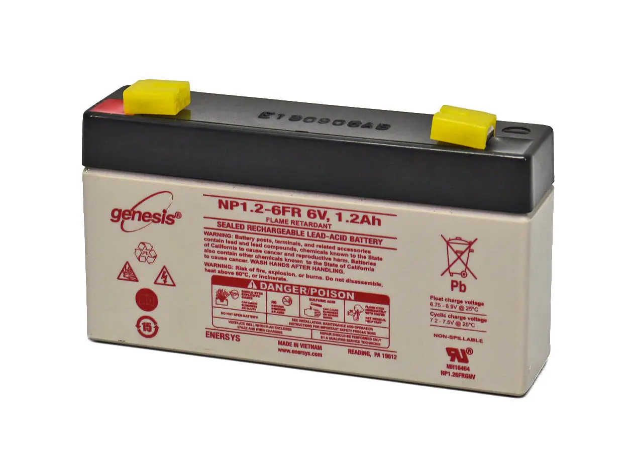 EnerSys genesis NP1.2-6 - 6V / 1,2Ah Blei-Vlies (AGM) Akku