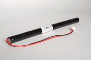 NiCd Notbeleuchtung Akkupack 9,6V / 1500mAh (1,5Ah) Stab mit Kabel und Stecker