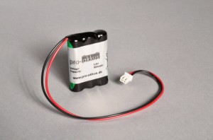 NiMh Notbeleuchtung Akkupack 3,6V / 800mAh (0,8Ah) Reihe mit Kabel und Stecker