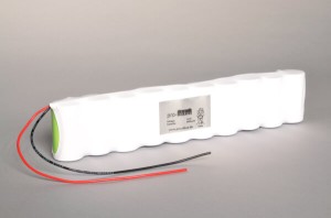 NiMh Notbeleuchtung Akkupack 12V / 4000mAh (4Ah) F10x1 Reihe mit Kabel