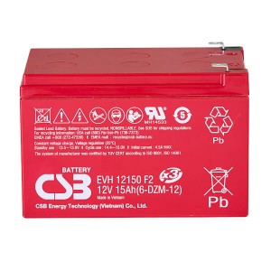 CSB EVH12150 12V 15Ah Blei-Akku / AGM Batterie Zyklenfest