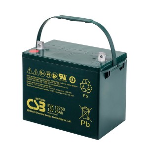 CSB EVX12750 12V 75Ah Blei-Akku / AGM Batterie Zyklenfest