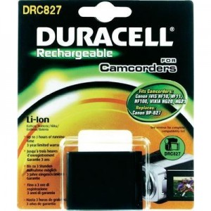 Duracell Digitalkamera und Camcorder Akku DRC827 kompatibel zu Canon BP-827