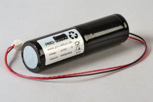 NiMh Notbeleuchtung Akku 2,4V / 9000mAh (9Ah) Stab mit Kabel und Stecker