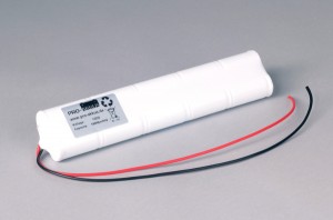 Ni-Cd Akkupack Notlicht / Notbeleuchtung 12V / 1800mAh (1,8Ah) L5x2 Stab mit Kabel