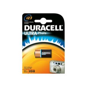 Duracell Lithium Batterie DL123A / CR123A / EL123A 3V 1,3Ah Rundzelle