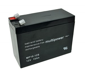 Multipower MP10-12S 12V 10Ah Blei-Akku / AGM Batterie