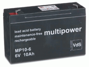 Multipower MP10-6 6V 10Ah Blei-Akku / AGM Batterie