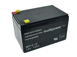 Multipower MP12-12 VdS 12V 12Ah Blei-Akku / AGM Batterie