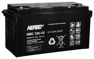 Nerbo NBC 120-12i - 12V 120Ah VRLA-AGM Akku Batterie Zyklentyp