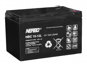Nerbo NBC 15-12L - 12V 15Ah VRLA-AGM Akku Batterie Zyklentyp