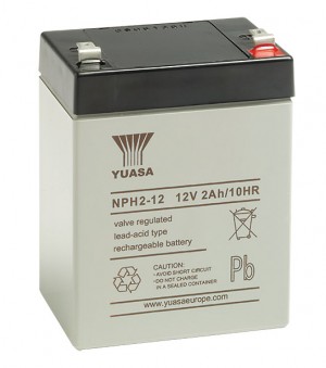 Yuasa NPH2-12 12V 2Ah Blei-Akku / AGM Batterie Hochstrom