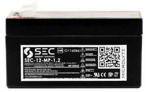 SEC-12-MP-1.2 AGM Batterie | 12V 1,2Ah VdS