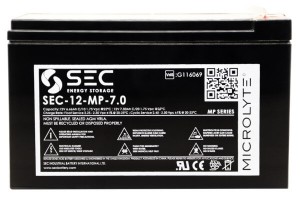 SEC-12-MP-7.0 AGM Batterie | 12V 7Ah VdS ST2/6,3mm