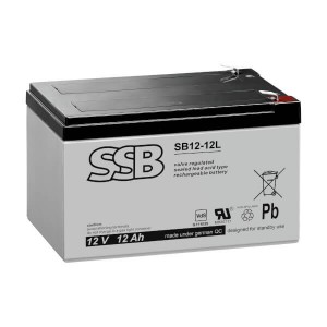 SSB SB12-12L Akku / Batterie - 12V 12Ah AGM VdS