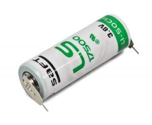 Saft Lithium Batterie LS17500 | 2PF mit + Pol / - Pol als Einzelspieß