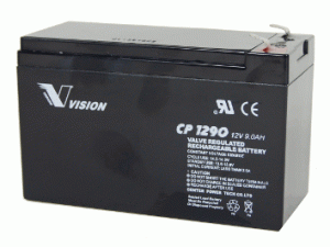Vision CP1290F2 12V 9Ah Blei-Akku / AGM Batterie