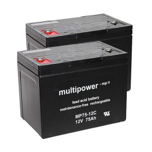 Ersatzbatterien für Scooter Dietz Bechle tifan & carvo | 2 x 12V / 75Ah