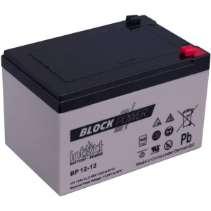 intAct Block-Power BP12-12 | 12V 12Ah AGM Batterie VdS