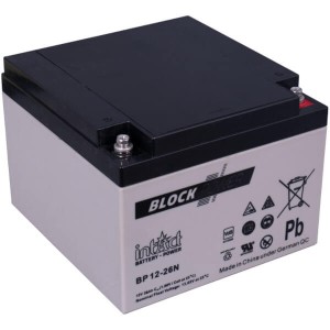 intAct Block-Power BP12-26N | 12V 26Ah AGM Batterie VdS