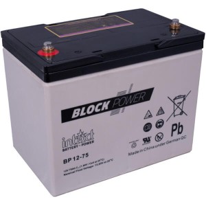 intAct Block-Power BP12-75 | 12V 78Ah AGM Batterie