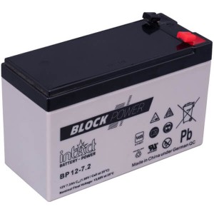 intAct Block-Power BP12-7.2 | 12V 7,2Ah AGM Batterie VdS
