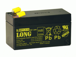 Kung Long WP1.2-12 12V 1,2Ah Blei-Akku / AGM Batterie mit VdS-Zulassung