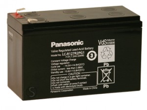Akkusatz für AdPoS Micro 1200 USV - 2 x Panasonic 12V 7,2Ah Akkus mit VdS Nummer