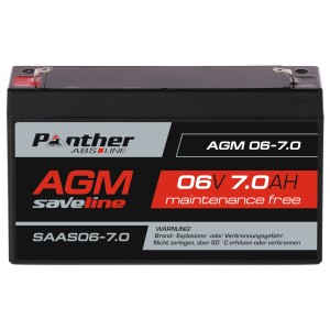 Panther ABS-Line AGM 06-7.0 saveline SAAS06-7.0 | 6V 7Ah Batterie