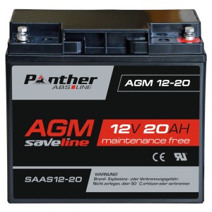 Panther ABS-Line AGM 12-20 saveline SAAS12-20 | 12V 20Ah Batterie