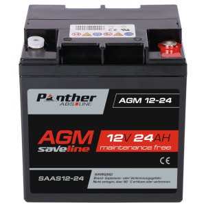 Panther ABS-Line AGM 12-24 saveline SAAS12-24 | 12V 24Ah Batterie