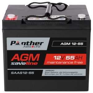 Panther ABS-Line AGM 12-55 saveline SAAS12-55 | 12V 55Ah Batterie