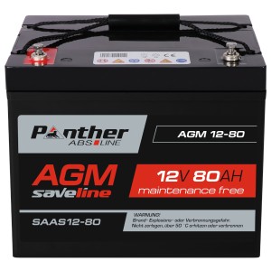 Panther ABS-Line AGM 12-80 saveline SAAS12-80 | 12V 80Ah Batterie