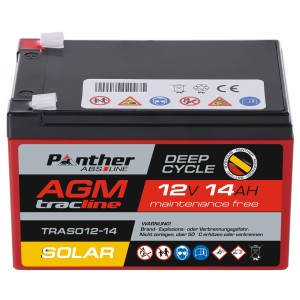 Panther AGM tracline TRASO12-14 Solar | 12V 14Ah Deep-Cycle Batterie