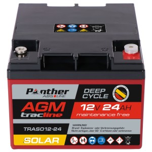 Panther AGM tracline TRASO12-24 Solar | 12V 24Ah Deep-Cycle Batterie