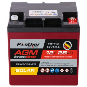 Panther AGM tracline TRASO12-28 Solar | 12V 28Ah Deep-Cycle Batterie