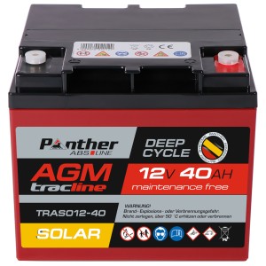 Panther AGM tracline TRASO12-40 Solar | 12V 40Ah Deep-Cycle Batterie