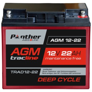 Panther ABS-Line AGM 12-22 tracline TRAD12-22 | 12V 22Ah Deep-Cycle Batterie