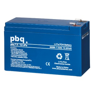 pbq 7.5-12Life LiFePO4 Batterie - 12,8V 7,5Ah Lithium-Ferrophosphat-Akku