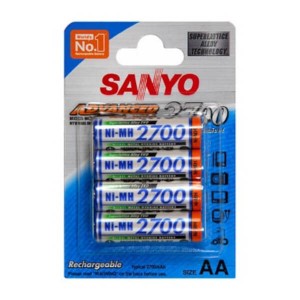 Sanyo Ni-Mh AA Akku 1,2V | 2700mAh 4er Blister
