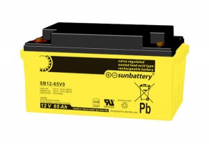 SUN Battery SB12-65 12V 65Ah Bleiakku VdS