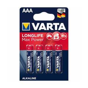 Varta Longlife Max Power AAA Alkaline Batterie 1,5V | 1250mAh 4er Blister