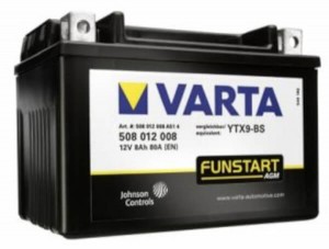 VARTA Powersports AGM 508 012 008 Motorradbatterie  - 12V 8Ah wartungsfrei