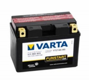 VARTA Powersports AGM 511 902 023 Motorradbatterie  - 12V 11Ah wartungsfrei